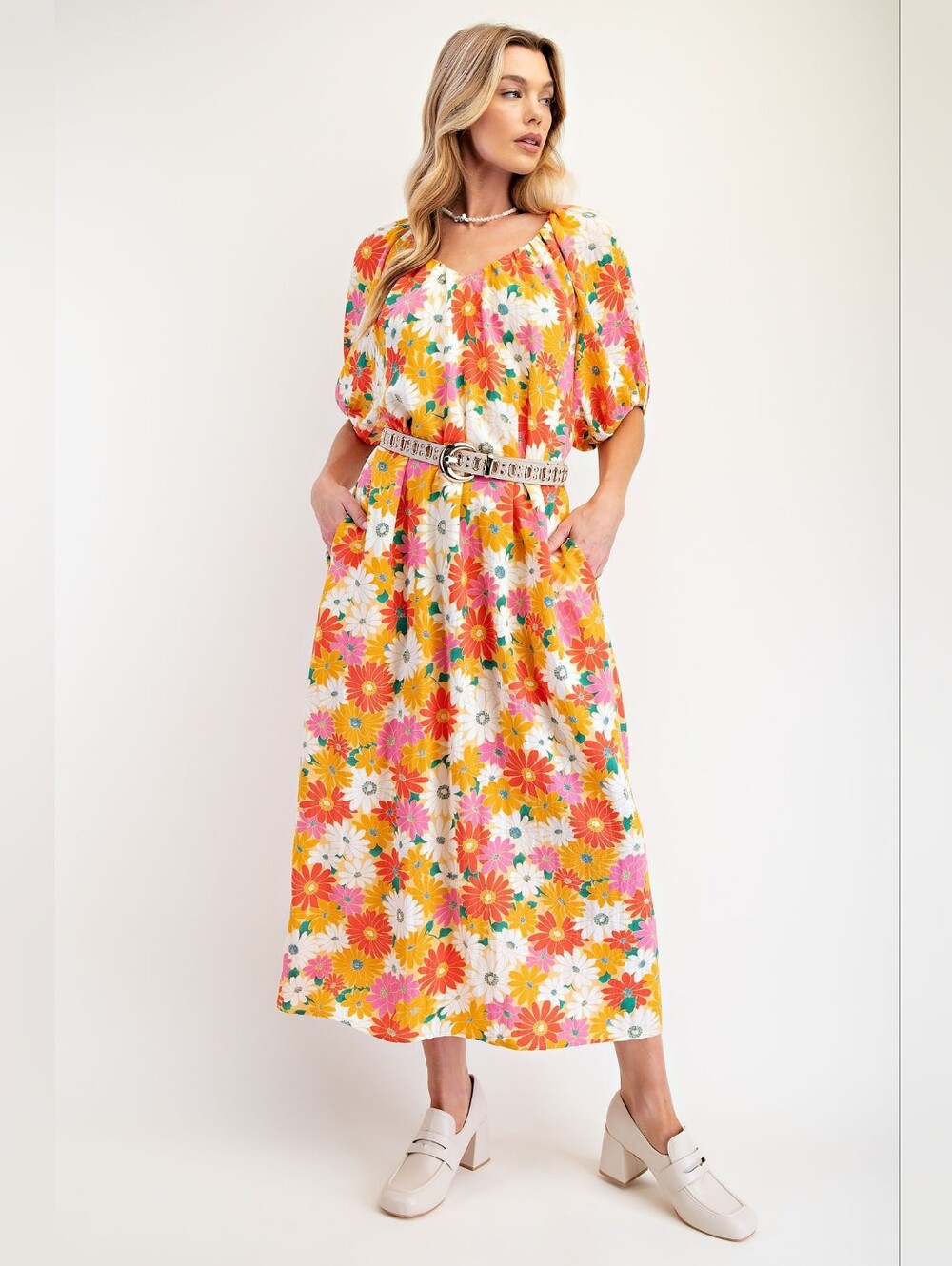NWT  Floral Printed Maxi Dress S or L